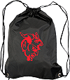 Sac multi-usage en nylon 210 D noir, imperm&eacute;able et personnalis&eacute; : Asmod&eacute;e (t&ecirc;te du diable de l'&eacute;glise de Rennes-le-Ch&acirc;teau)