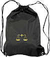 Sac multi-usage en nylon 210 D noir, imperm&eacute;able et personnalis&eacute; : Balance de la Justice