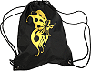Sac multi-usage en nylon 210 D noir, imperm&eacute;able et personnalis&eacute; : F&eacute;e papillon