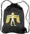 Sac multi-usage en nylon 210 D noir, imperm&eacute;able et personnalis&eacute; : le Juste de Voix (d'apr&egrave;s un haut-relief du temple de Sety Ier, Abydos)