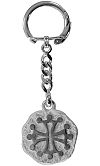 porte-cl&eacute;s en argent : la croix occitane (&oslash; 30 mm)