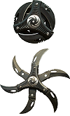 Genesis (double &eacute;toile &agrave; lancer, shuriken, dague circulaire &agrave; 6 branches) 