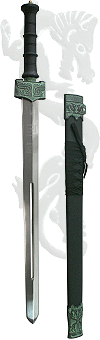 Dragon vert, &eacute;p&eacute;e chinoise