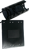 porte-&eacute;p&eacute;e en cuir noir (taille adaptable avec syst&egrave;me de lacet)