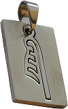 pendentif en acier inoxydable : Ma&acirc;t (plume)