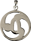 Pendentif en argent : tsuba Tomoe (collection tsubas)