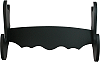 support mural pour 2 katanas (bois noir)