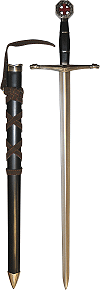 &eacute;p&eacute;e de Balian d'Ibelin (''Kingdom of Heaven'', mini-&eacute;p&eacute;e de d&eacute;coration avec fourreau)