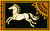 drapeau du Rohan (mod&egrave;le officiel du film ''Le Seigneur des Anneaux'')