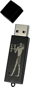 Cl&eacute; USB personnalis&eacute;e par gravure : le dieu &eacute;gyptien Thot