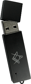 Cl&eacute; USB personnalis&eacute;e par gravure : &eacute;querre et compas