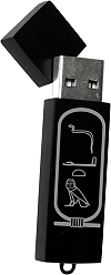 Cl&eacute; USB personnalis&eacute;e par gravure : votre pr&eacute;nom en hi&eacute;roglyphes &eacute;gyptiens