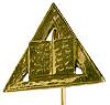 marque-pages : triangle et livre ouvert