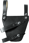 porte-&eacute;p&eacute;e oblique en cuir noir (sp&eacute;cialement adapt&eacute; aux &eacute;p&eacute;es m&eacute;di&eacute;vales)