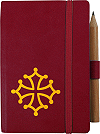 Croix occitane, mini-agenda 2010 personnalis&eacute; (mod&egrave;le Legami bi-journalier, 10 x 6 cm)