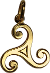 pendentif plaqu&eacute; or : triskel