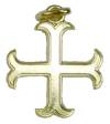 pendentif plaqu&eacute; or : la croix cathare