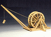 treuil &agrave; tambour (maquette de machine de guerre m&eacute;di&eacute;vale)