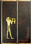 Cahier-livre 21.5 x 30 cm (8'' 1/4 x 11'' 3/4), 128 pages (fa&ccedil;on cuir noir marocain)