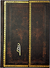carnet de notes personnalis&eacute; 13 x 18 cm (4'' x 5'' 1/2), 176 pages (fa&ccedil;on cuir noir marocain)