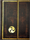 carnet de notes personnalis&eacute; 13 x 18 cm (4'' x 5'' 1/2), 176 pages (fa&ccedil;on cuir noir marocain)