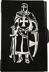porte-cartes de visite personnalis&eacute; par gravure : chevalier templier