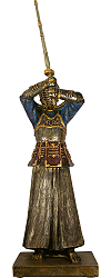 statuette de kendoka (pratiquant de kendo, la voie du sabre)