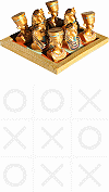 jeu de morpions (tic tac toe) : Tout&acirc;nkhamon contre Nefertiti (Egypte Antique)