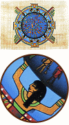 Zodiaque de Denderah, papyrus 20 x 30 cm