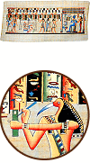 Pes&eacute;e de l'&acirc;me, papyrus 170 x 70 cm