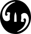 Tsuba, modèle n° 4 (Tomoe à deux gouttes)