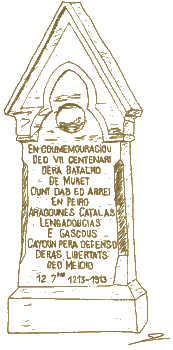stèle commémorative de la bataille de Muret