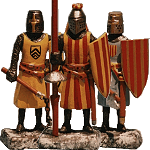Croisade albigeoise (2) : Pierre-Roger de Mirepoix, le comte de Foix et Pierre II d'Aragon (figurine de collection)