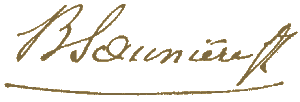 signature de  l'abb&eacute; Sauni&egrave;re