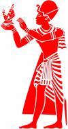 personnalisez votre int&eacute;rieur avec une sc&egrave;ne &eacute;gyptienne : Sethi Ier (le pharaon fait l'offrande de Ma&acirc;t, temple d'Abydos)