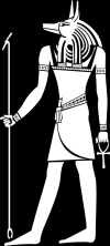 personnalisez votre int&eacute;rieur avec une sc&egrave;ne &eacute;gyptienne : Anubis (temple fun&eacute;raire d'Hatshepsout, Deir-el-Bahari)