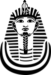 Masque funéraire de Psousennès Ier (tombe de Psousennès Ier, Tanis, troisième période intermédiaire, fouilles de Pierre Montet, 1940)