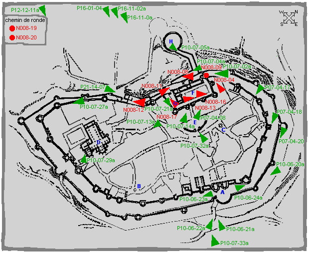 Carcassonne : plan de la cit mdivale (classe patrimoine mondial)